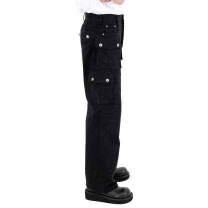 .925 Silver Nekoknee Cargo Pants