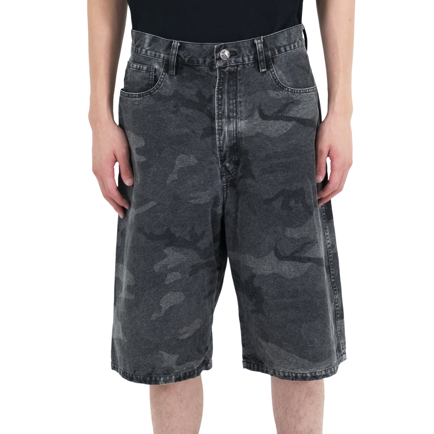 Camo Denim Shorts