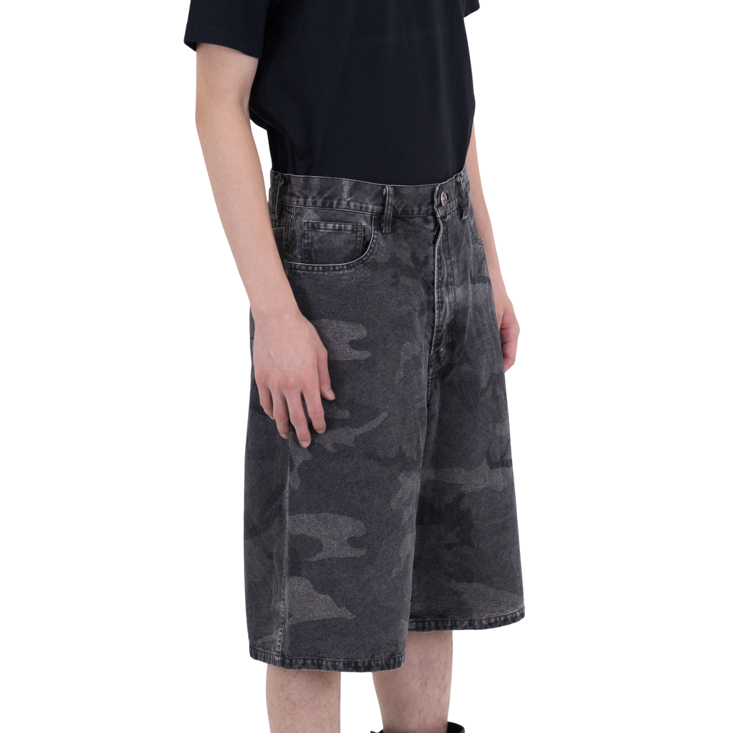 Camo Denim Shorts