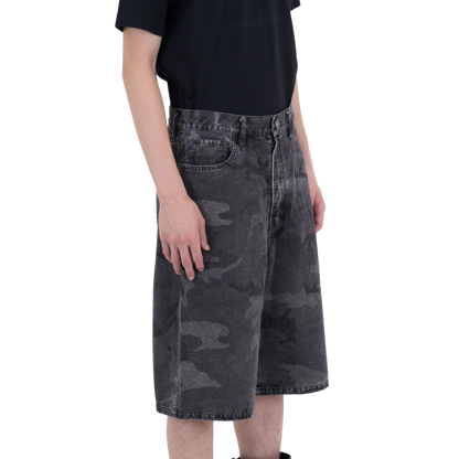 Camo Denim Shorts