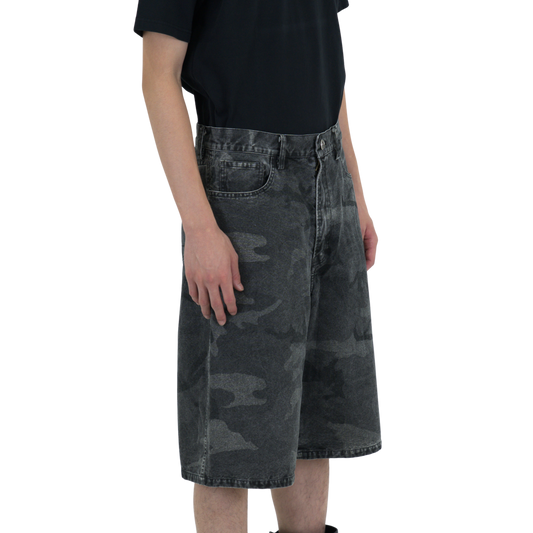 Camo Denim Shorts