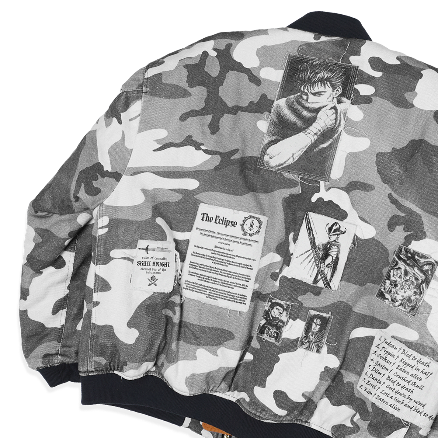 B&W Camo Patch Bomber