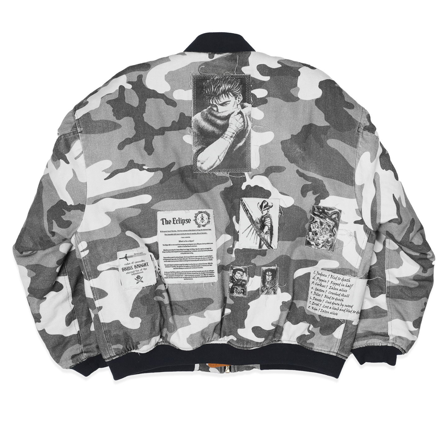 B&W Camo Patch Bomber