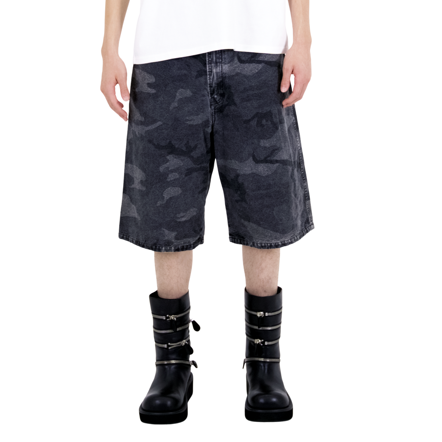 Camo Denim Shorts