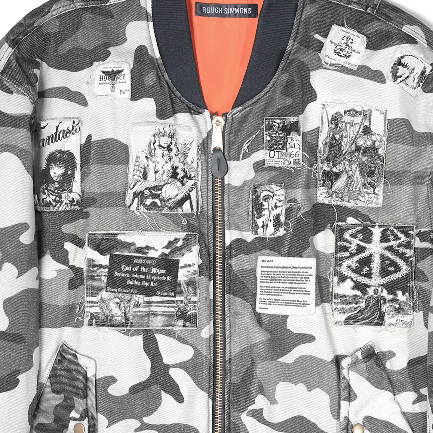 B&W Camo Patch Bomber