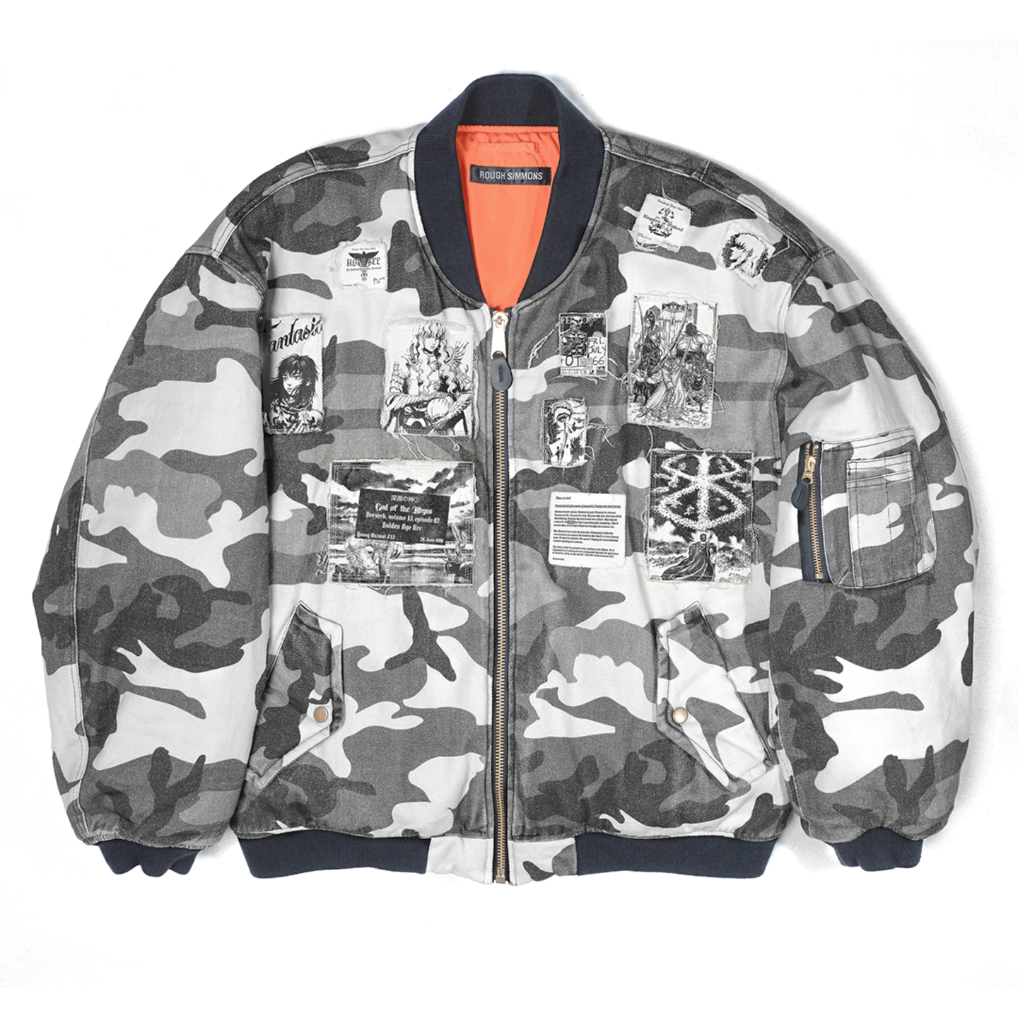B&W Camo Patch Bomber