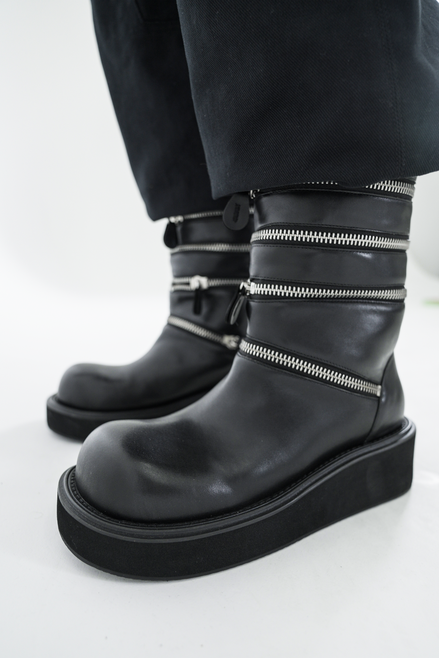 Accordion Combat Boots