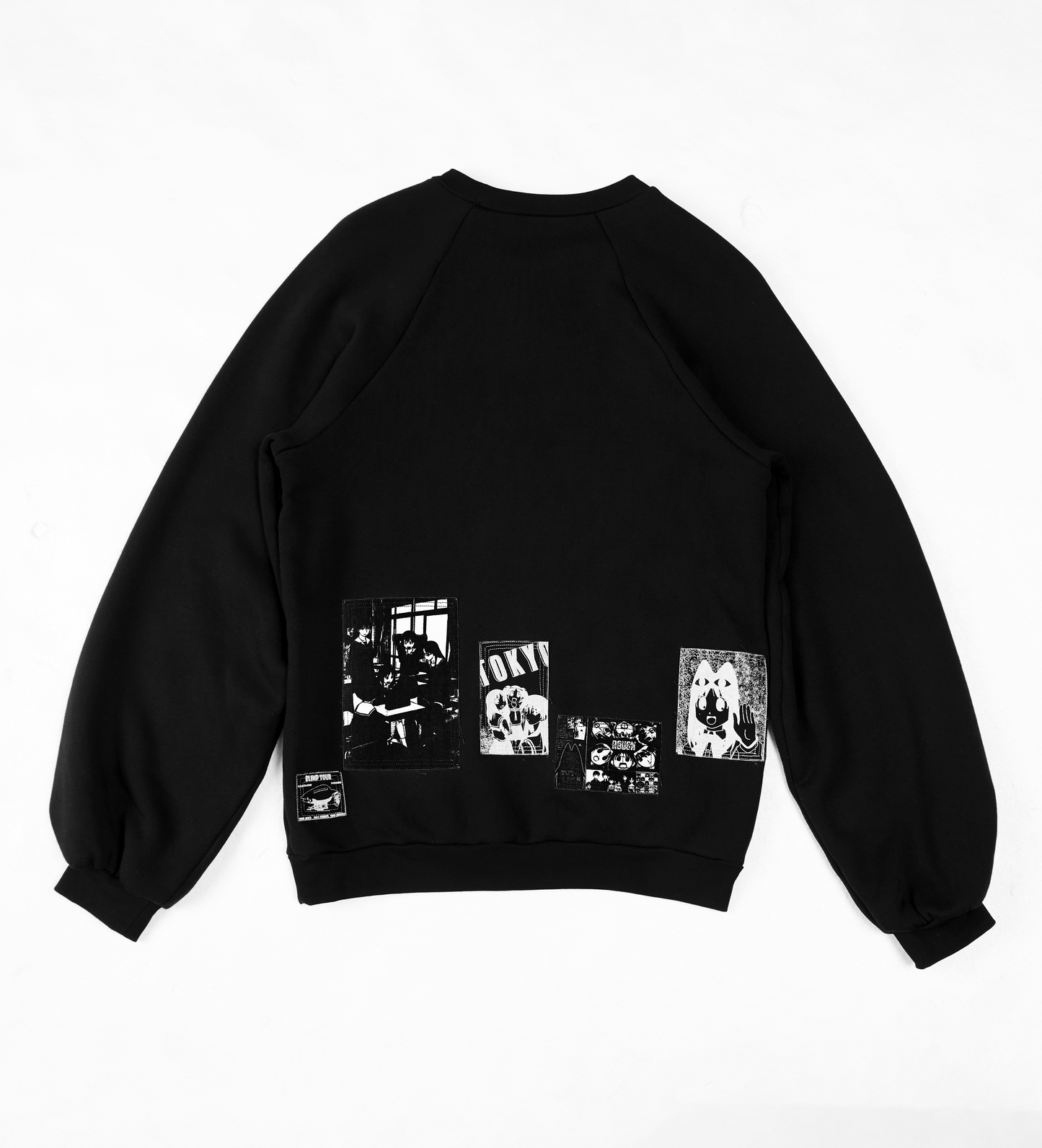 Patched Raglan Sweatshirt